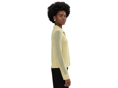 Sanctuary Fitted Mesh Button Down In Yellow