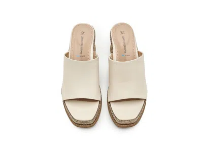 Johnston & Murphy Mallory Platform Wedge Slide Sandal In Neutral