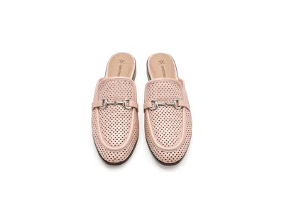 Johnston & Murphy Ali Perforated Bit Mule In Pink