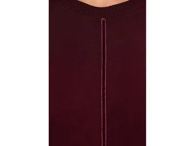 Splendid Supersoft Trim Pullover In Burgundy