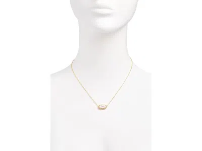 Kendra Scott Elisa Pave Frame Short Pendant In Pattern
