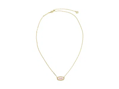 Kendra Scott Elisa Pave Frame Short Pendant In Pattern