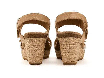 Aetrex Ashley Adjustable Wedge Sandals In White