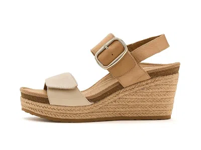 Aetrex Ashley Adjustable Wedge Sandals In White