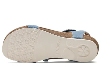 Aetrex Jillian Braided Quarter Strap Sandals In Blue
