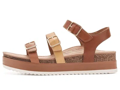 Aetrex Aria Adjustable Platform Sandals In Sand