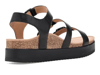 Aetrex Aria Adjustable Platform Sandals In Black