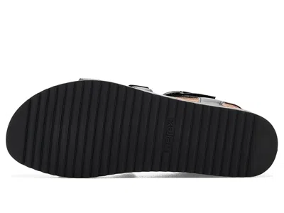 Aetrex Aria Adjustable Platform Sandals In Black