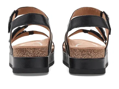Aetrex Aria Adjustable Platform Sandals In Black