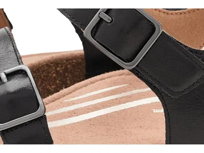 Aetrex Aria Adjustable Platform Sandals In Black