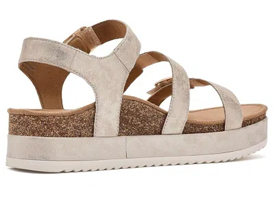 Aetrex Aria Adjustable Platform Sandals In Neutral