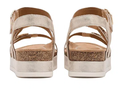 Aetrex Aria Adjustable Platform Sandals In Neutral