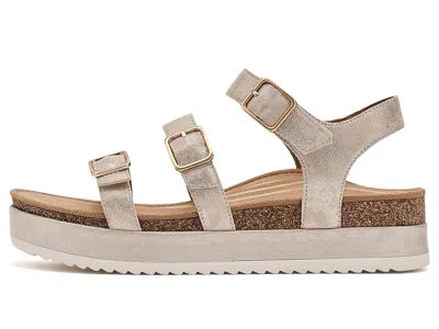 Aetrex Aria Adjustable Platform Sandals In Neutral