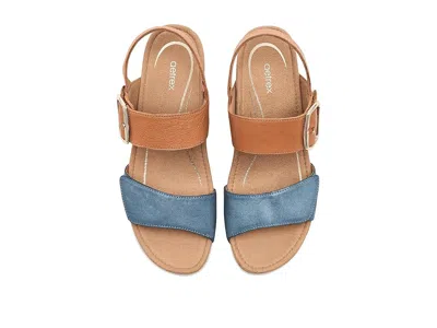 Aetrex Ashley Adjustable Wedge Sandals In Multi