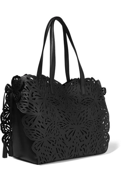 Shop Sophia Webster Liara Laser-cut Leather Tote