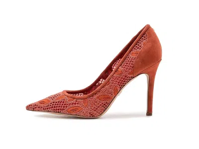 Sam Edelman Hazel Mesh Pointed Toe Pump In Red