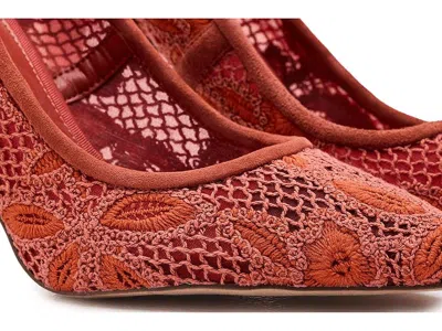 Sam Edelman Hazel Mesh Pointed Toe Pump In Red