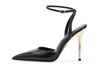 Sam Edelman Ankle Strap Pointed Toe Pump In Black