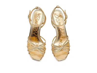 Sam Edelman Lili Heels Amber Gold Leather In Multi