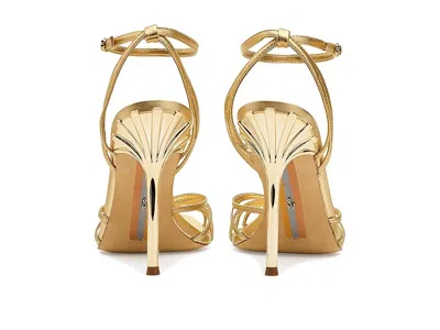 Sam Edelman Lili Heels Amber Gold Leather In Multi