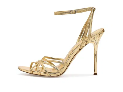 Sam Edelman Lili Heels Amber Gold Leather In Multi