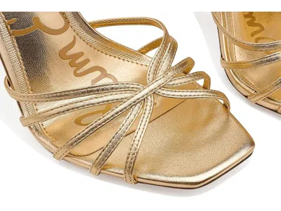 Sam Edelman Lili Heels Amber Gold Leather In Multi