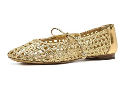 Sam Edelman Marcie Woven Flats Amber Gold Weave In Gold
