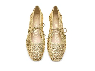 Sam Edelman Marcie Woven Flats Amber Gold Weave In Gold