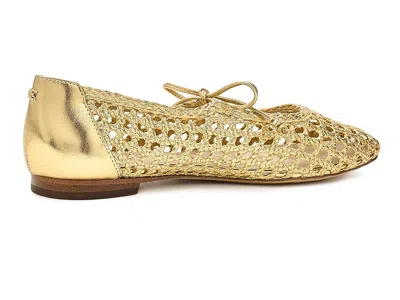 Sam Edelman Marcie Woven Flats Amber Gold Weave In Gold