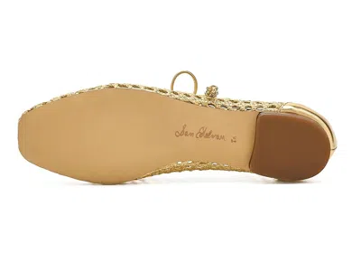 Sam Edelman Marcie Woven Flats Amber Gold Weave In Gold