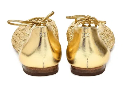 Sam Edelman Marcie Woven Flats Amber Gold Weave In Gold