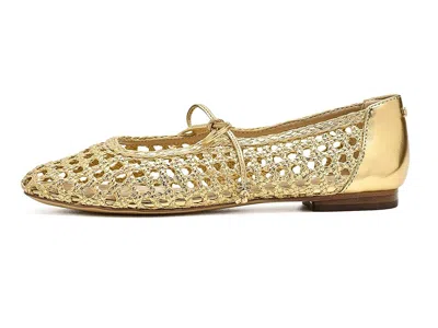 Sam Edelman Marcie Woven Flats Amber Gold Weave In Gold