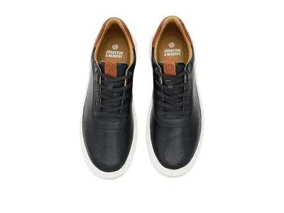 Johnston & Murphy Anders Perforated Sneaker In Black