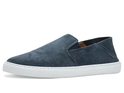 Greats Reign Suede Slip Ons Navy In Blue