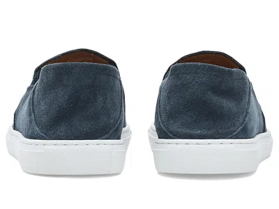 Greats Reign Suede Slip Ons Navy In Blue