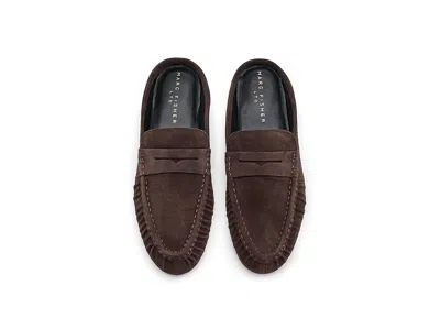 Marc Fisher Ltd Jaynie Almond Toe Loafer Mule In Brown