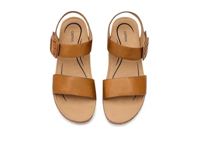Aetrex Claire Adjustable Sandal In Brown