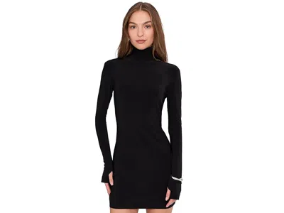 Norma Kamali Pickleball Ruched Stretch-jersey Mini Dress In Black