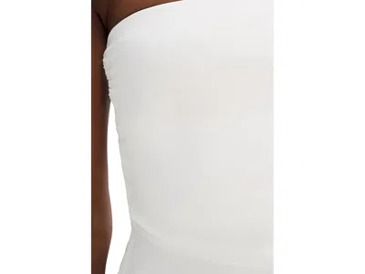 Norma Kamali White Solid Strapless Top In White
