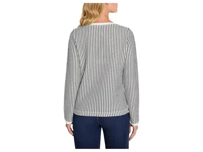 Nic + Zoe Zigzag Knit Top In Pattern