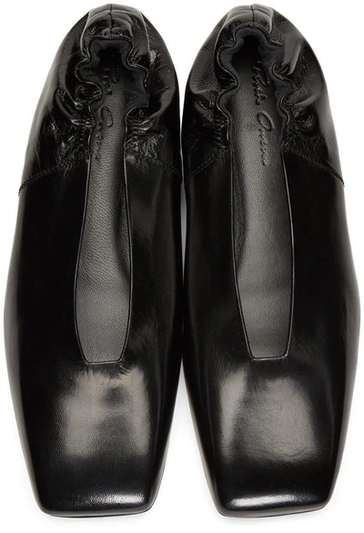 Shop Rick Owens Black Geo Ballerina Flats