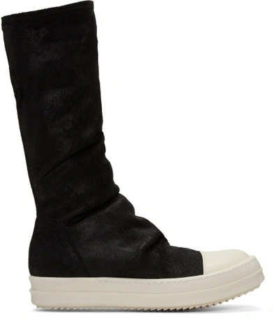 Rick Owens Black Sock High-top Trainers