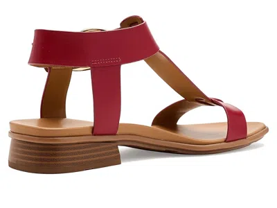 Naturalizer Brandy Ankle Strap Sandal In Red