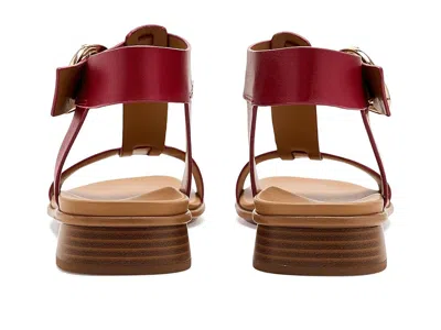 Naturalizer Brandy Ankle Strap Sandal In Red
