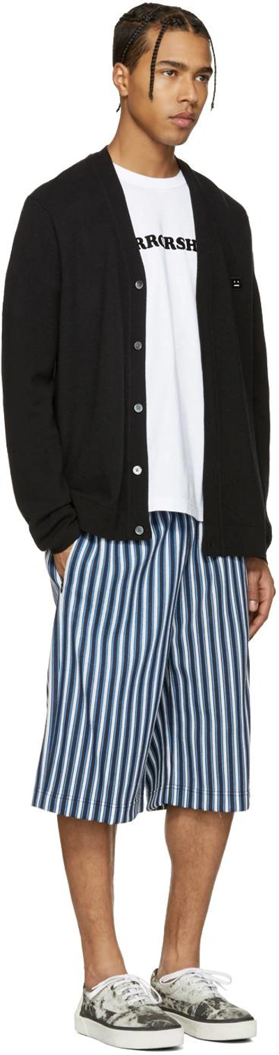 Shop Acne Studios Black Dasher C Face Cardigan