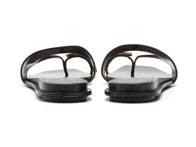 Tory Burch Pierced Slide Flat Shoes With Soft Caprine Leather In Black