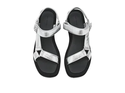Tory Burch Mellow Platform Sandals In Silver