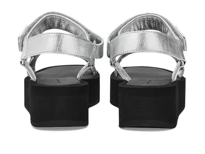 Tory Burch Mellow Platform Sandals In Silver