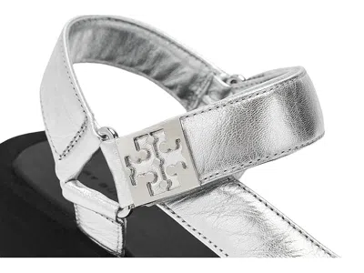 Tory Burch Mellow Platform Sandals In Silver