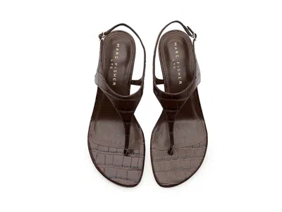 Marc Fisher Ltd Pelysa Ankle Strap Sandal In Brown